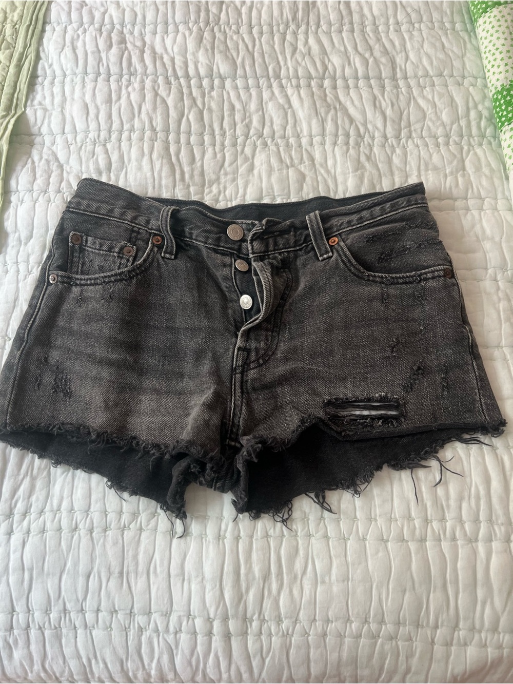 Women’s Levi’s 501 Black Denim Shorts